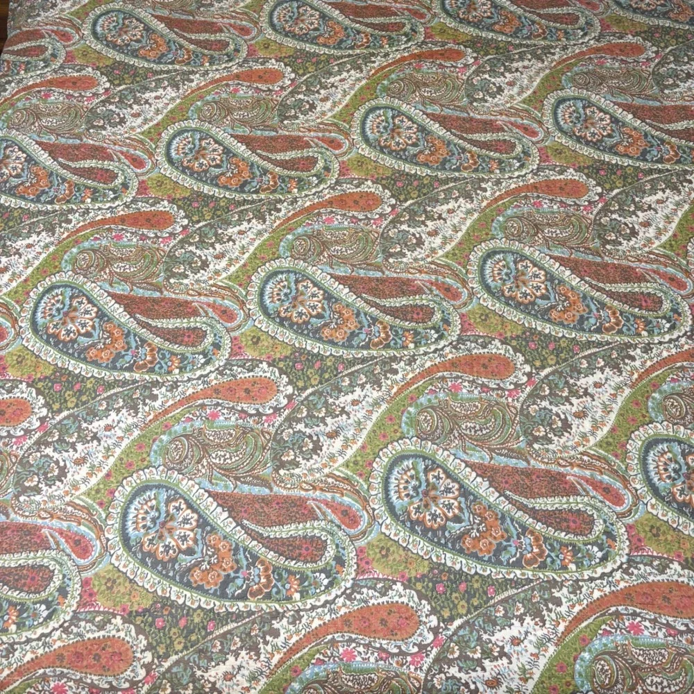 Pottery Barn Quilt King Multicolor Paisley Cotton Bedding 7209281 *FLAW*